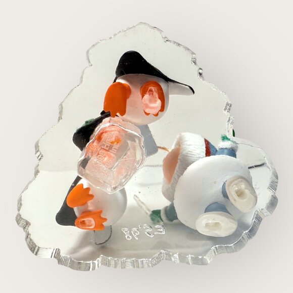 Vintage 1998 Hallmark Frosty Friends Ornament Chorus of Penguins Cool Carols - Picture 10 of 10